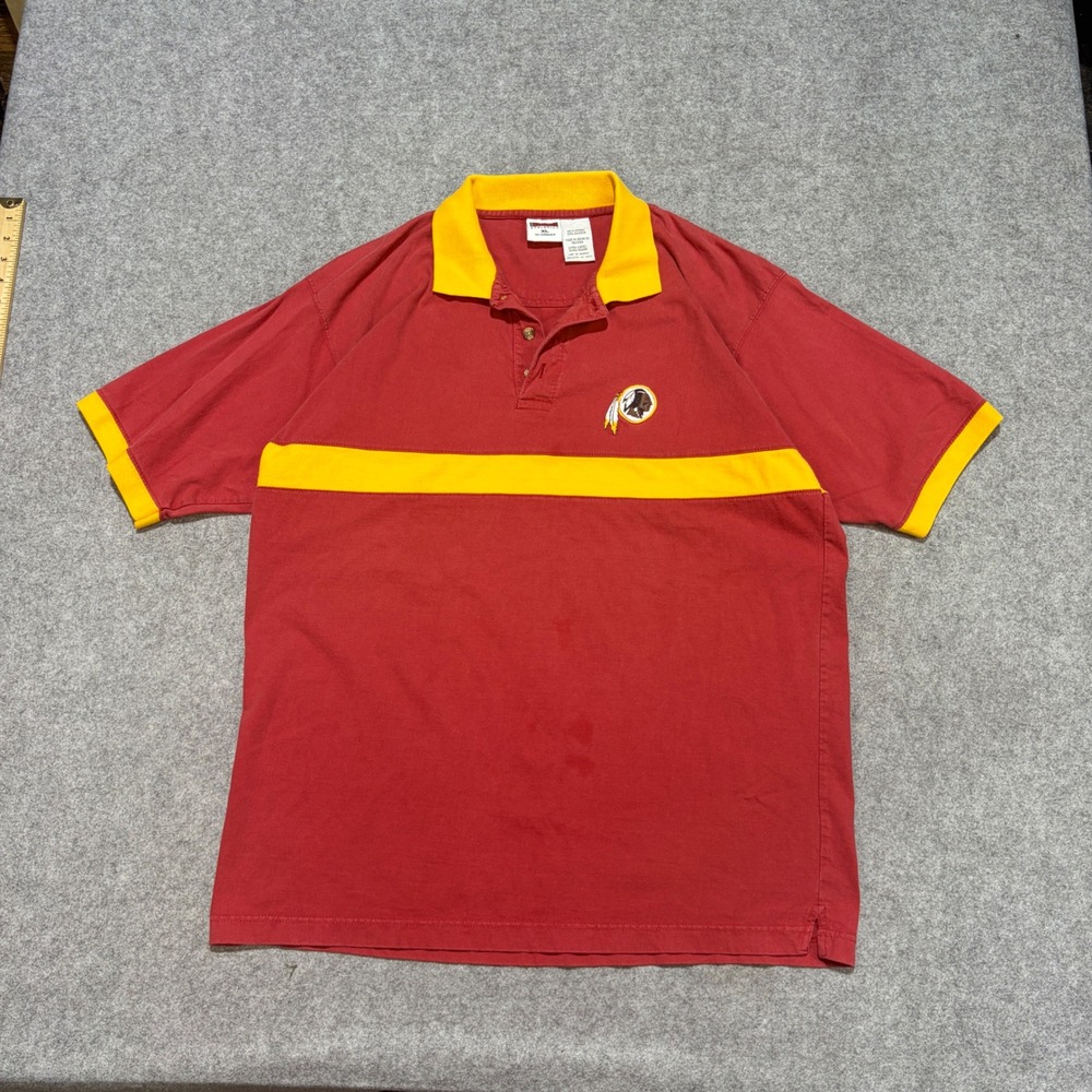 Vintage 2000 Washington Redskins Polo Shirt Mens XL Knights Athletics‎ Burgundy